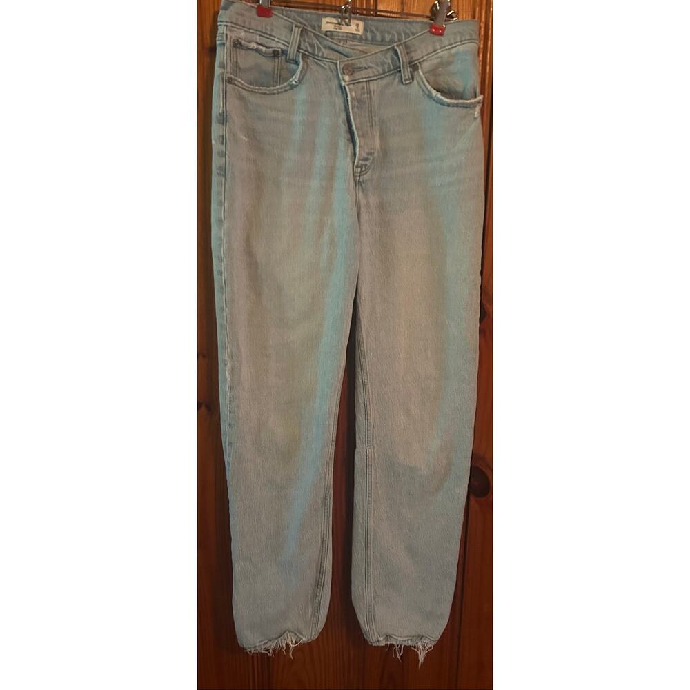 Abercrombie & Fitch Women’s The Dad High Rise Jeans Crossover size 28/6 - Picture 2 of 4